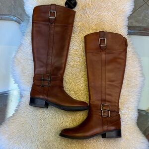 INC International Concepts Tan Leather Heeled Boots NEW!!! Very elegant.